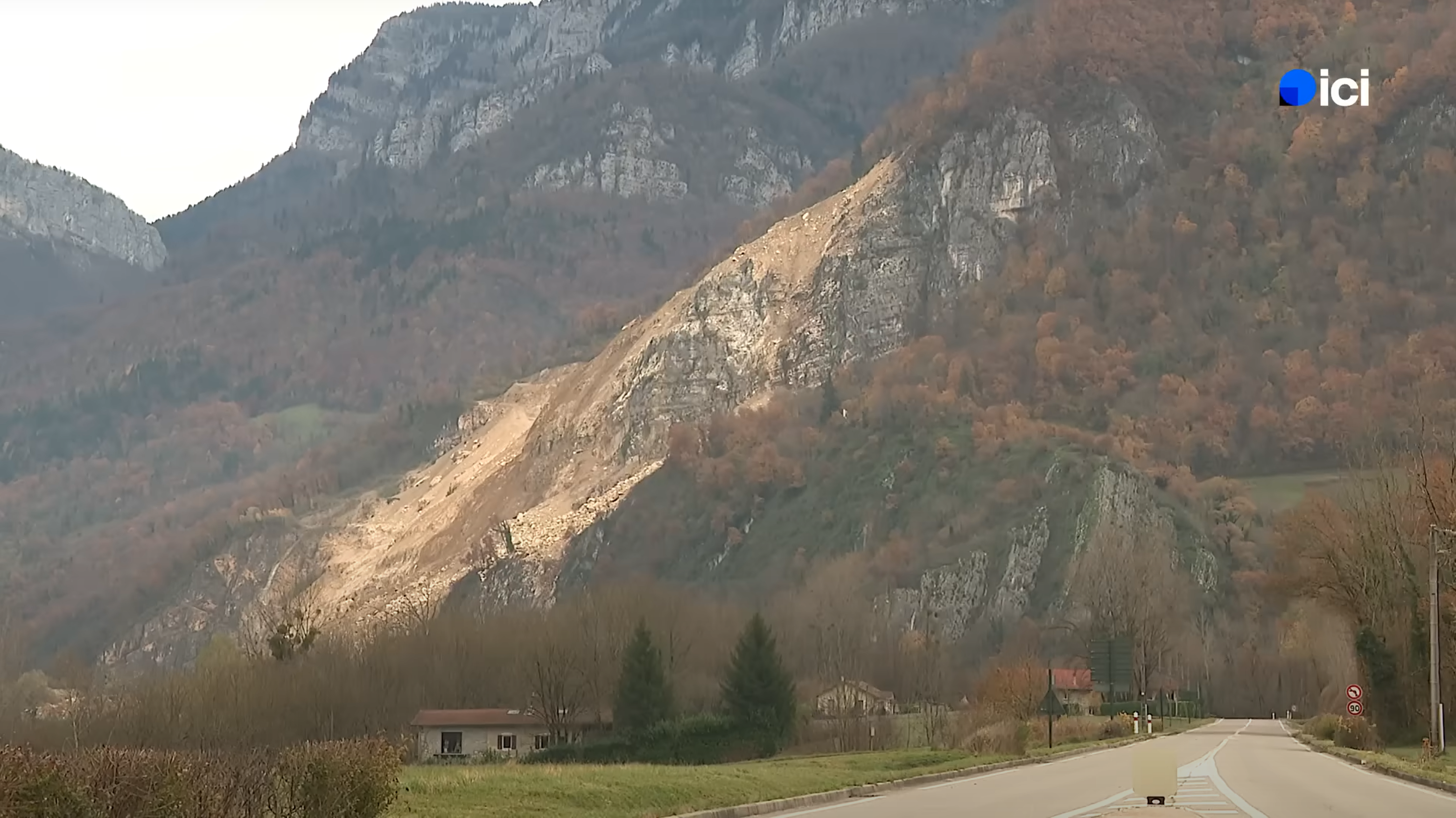 Effondrement de la montagne à La Rivière et extension de la carrière de Saint-Jean-d’Hérans