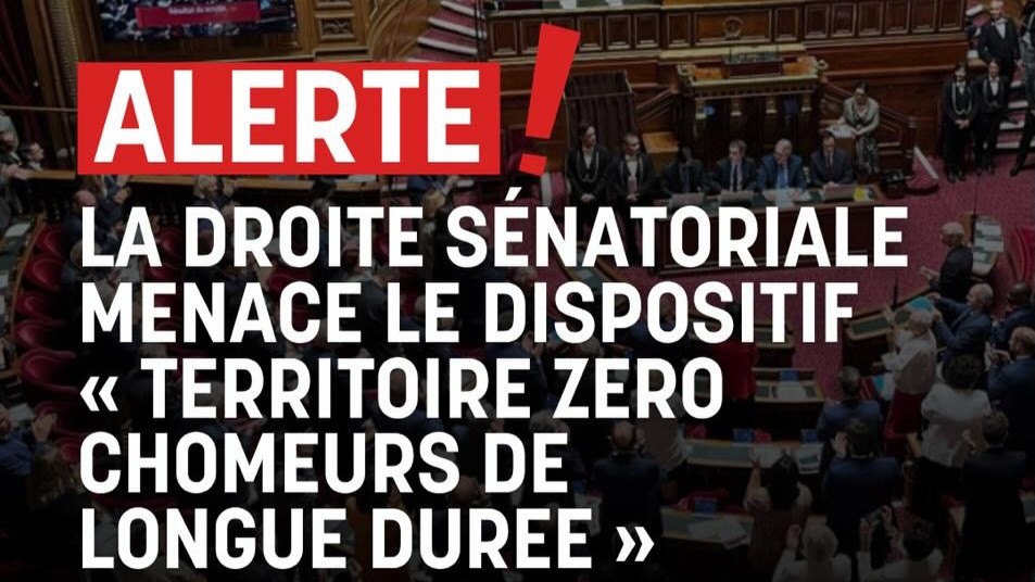 La droite sénatoriale freine le succès des territoires zéro chômeurs